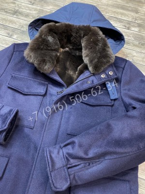 Кашемировое пальто Loro Piana с мехом внутри 7448