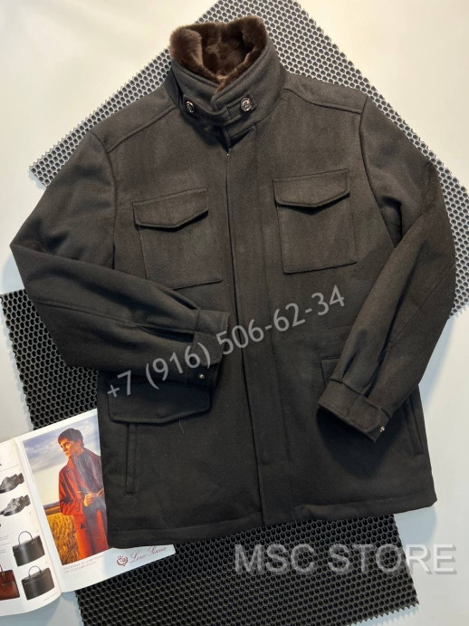 Кашемировое пальто Loro Piana с мехом внутри 8786