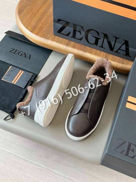 Кеды Zegna на меху 5890 7