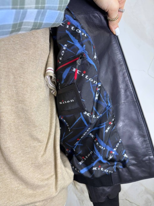 Кожаная куртка Kiton 5461