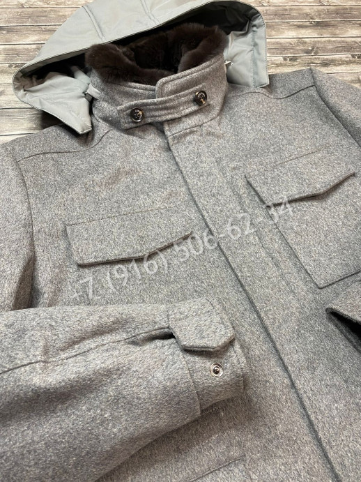 Кашемировое пальто Loro Piana с мехом внутри 7449