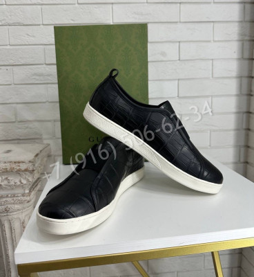 Кеды Gucci из кожи крокодила 19545