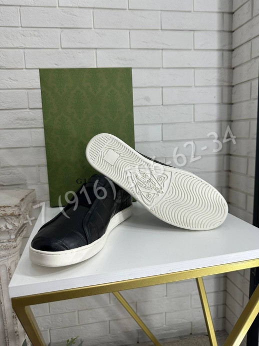 Кеды Gucci из кожи крокодила 19545
