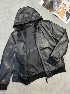 Кожаная куртка Kiton 34923