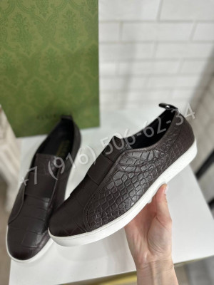 Кеды Gucci из кожи крокодила 19546