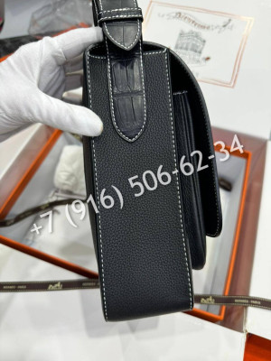 Сумка Hermes со вставками из кожи крокодила 31820 1