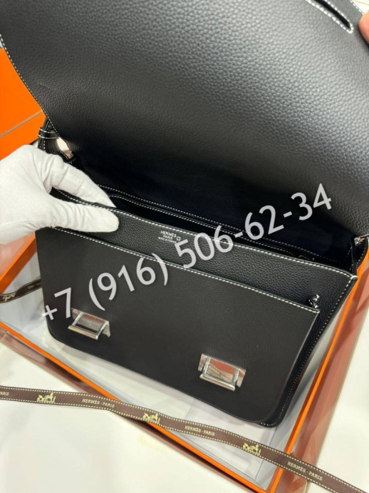 Сумка Hermes со вставками из кожи крокодила 31820 1