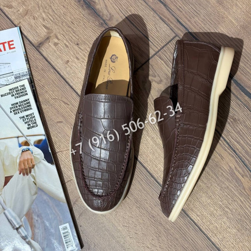 Лоферы Loro Piana из кожи крокодила 5793 1