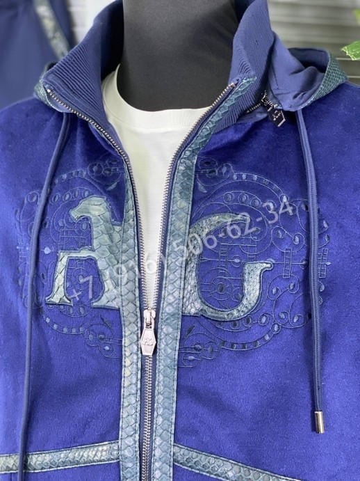 Спортивный костюм со вставками питона Angelo Galasso 6993