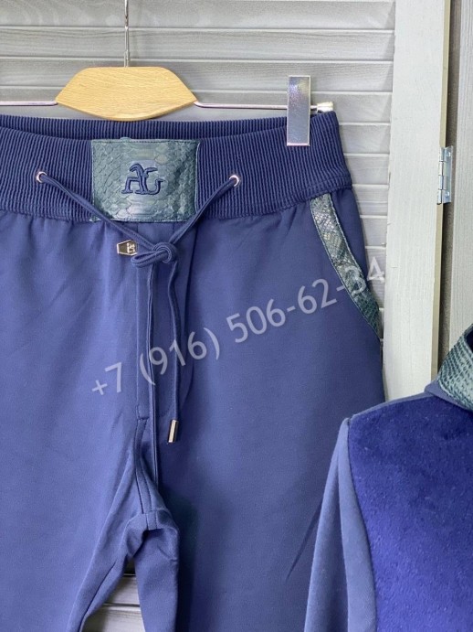 Спортивный костюм со вставками питона Angelo Galasso 6993