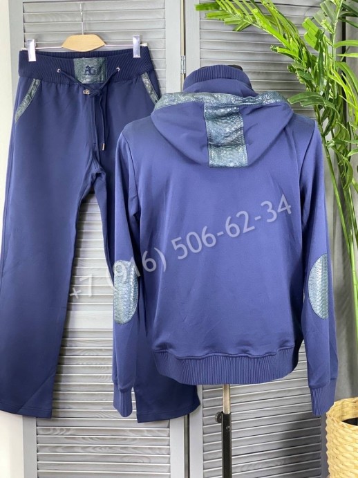 Спортивный костюм со вставками питона Angelo Galasso 6993