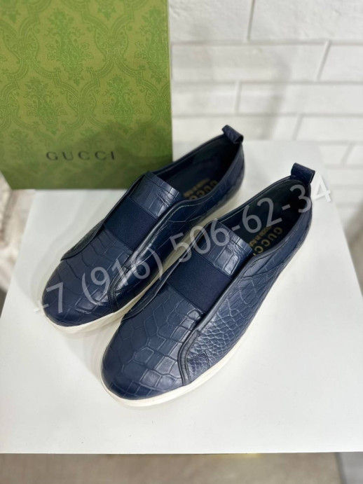 Кеды Gucci из кожи крокодила 19547