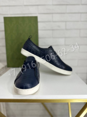 Кеды Gucci из кожи крокодила 19547