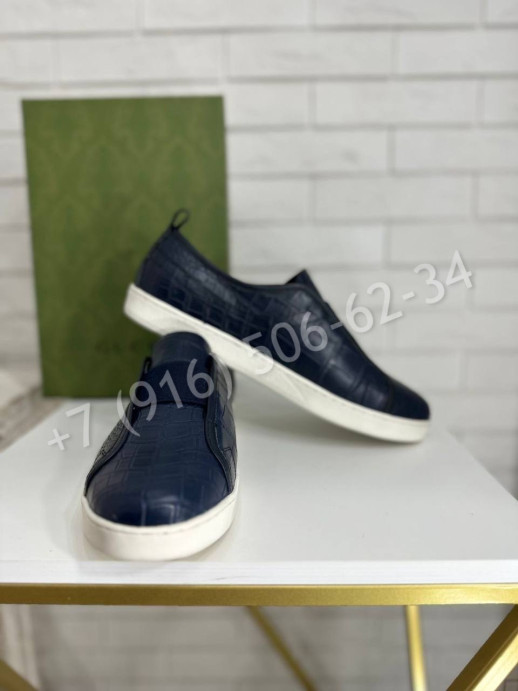 Кеды Gucci из кожи крокодила 19547