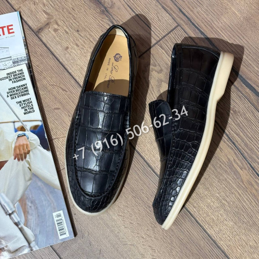 Лоферы Loro Piana из кожи крокодила 5793 2