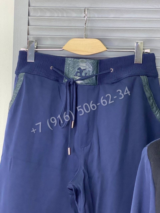 Спортивный костюм со вставками питона Angelo Galasso 6994