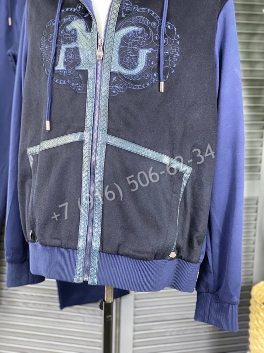 Спортивный костюм со вставками питона Angelo Galasso 6994