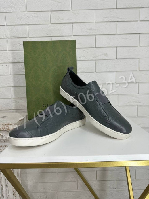 Кеды Gucci из кожи крокодила 19548