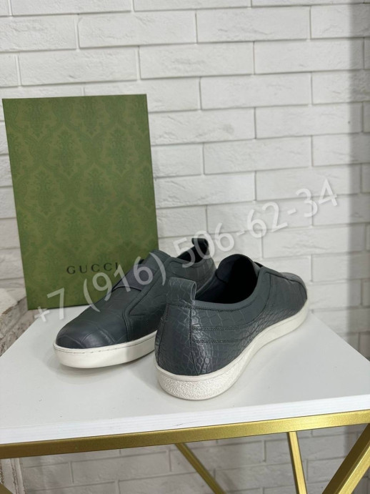 Кеды Gucci из кожи крокодила 19548