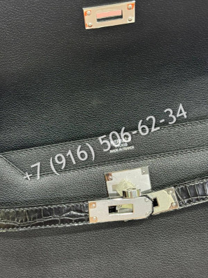 Клатч Hermes со вставками из кожи крокодила 31820 2