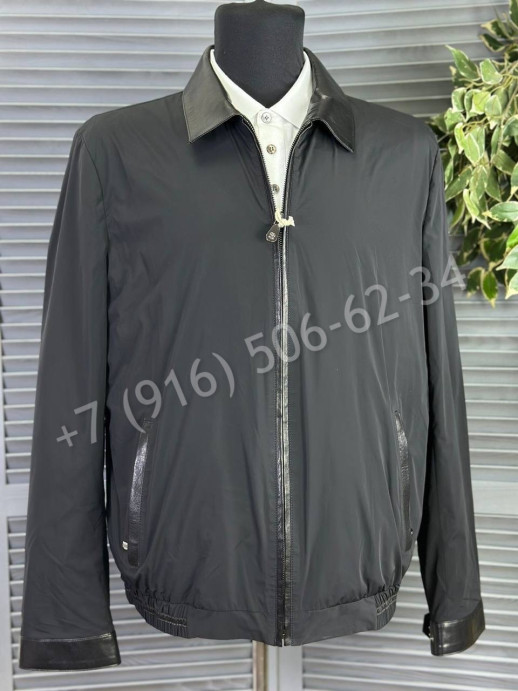 Куртка со вставками кожи Brunello Cucinelli 22249