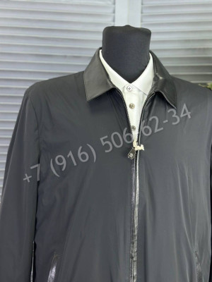 Куртка со вставками кожи Brunello Cucinelli 22249