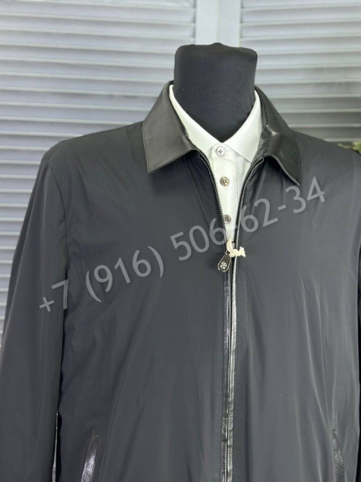 Куртка со вставками кожи Brunello Cucinelli 22249