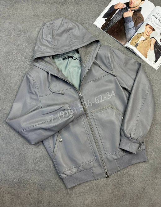 Кожаная куртка Kiton 34926