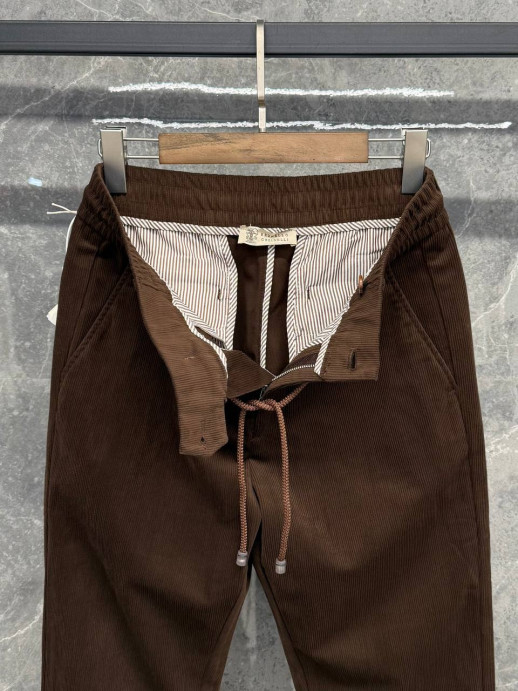 Брюки Brunello Cucinelli вельвет 19213 1