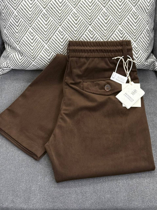 Брюки Brunello Cucinelli вельвет 19213 1