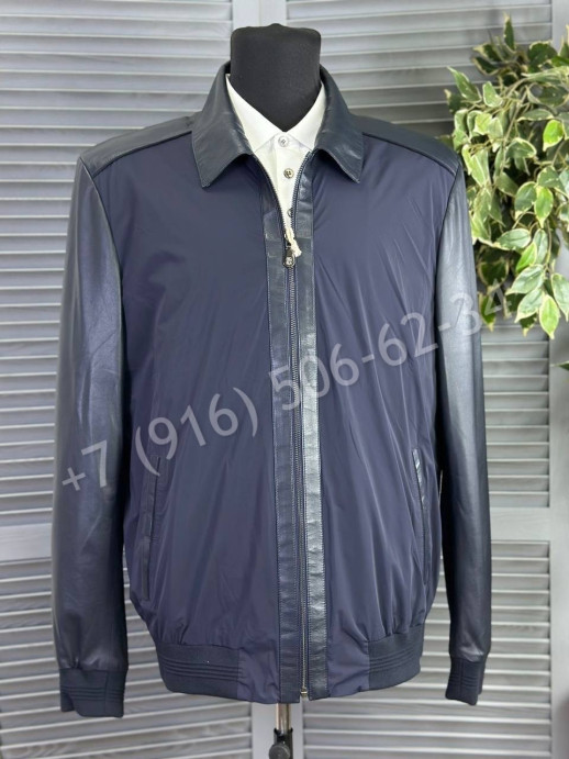 Куртка со вставками кожи Brunello Cucinelli 22250