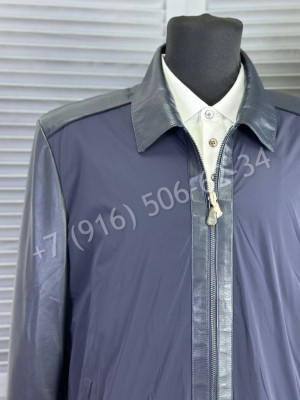 Куртка со вставками кожи Brunello Cucinelli 22250