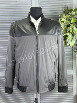 Куртка со вставками кожи Brunello Cucinelli 22251