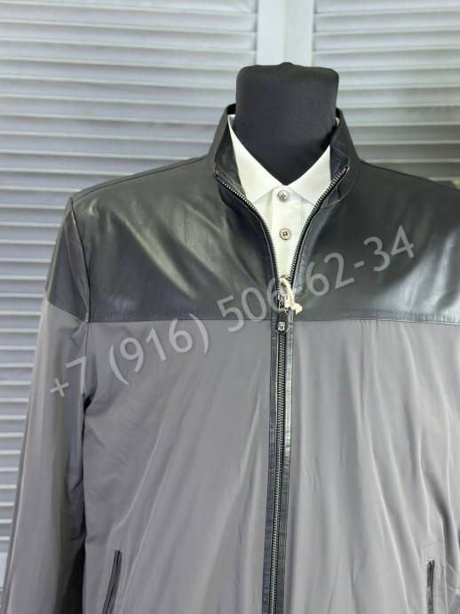 Куртка со вставками кожи Brunello Cucinelli 22251