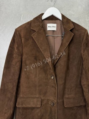 Замшевая куртка-пиджак MIU MIU 34828