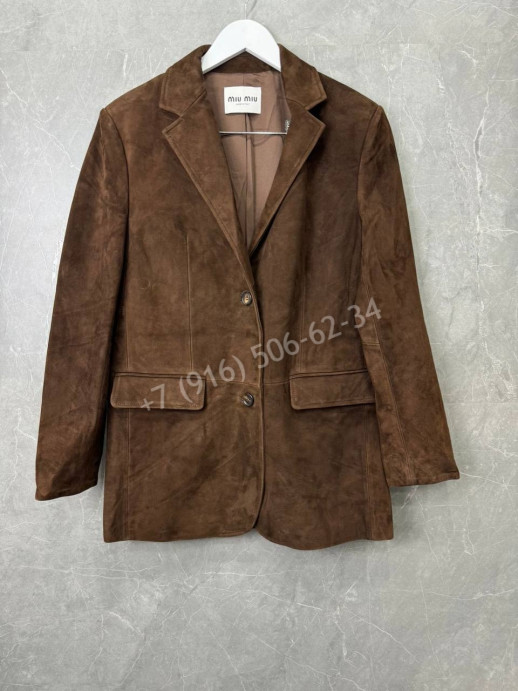 Замшевая куртка-пиджак MIU MIU 34828