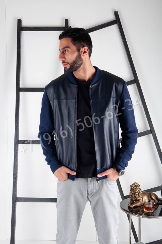 Кожаная куртка с кашемиром Loro Piana 15531