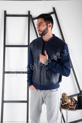 Кожаная куртка с кашемиром Loro Piana 15531