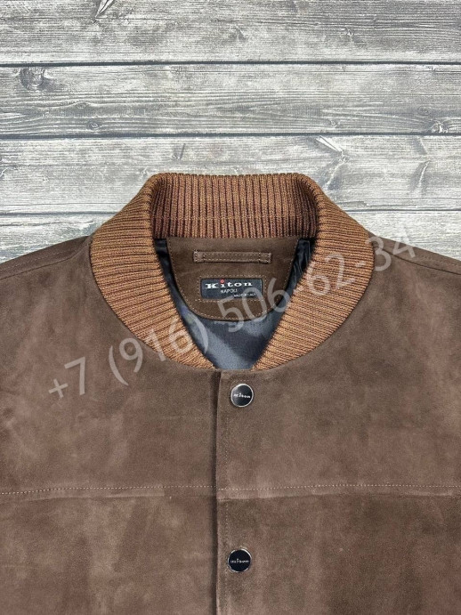 Замшевая куртка бомбер KITON 16235