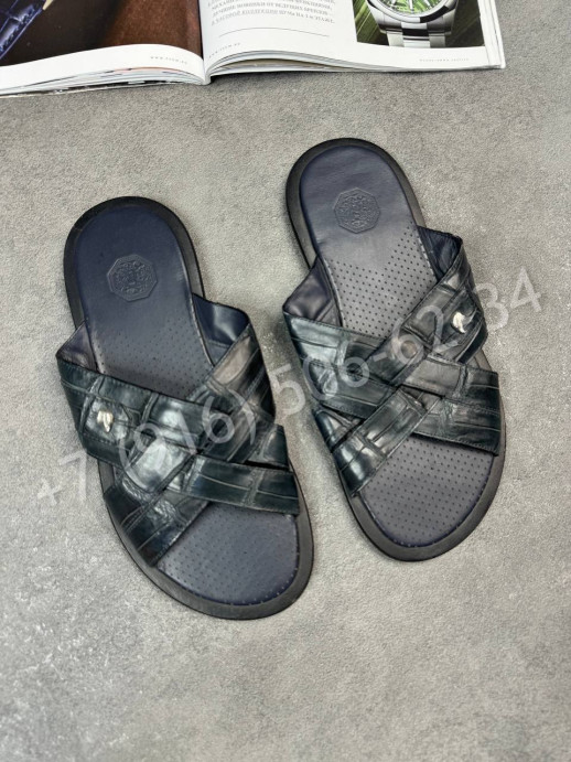 Тапочки Stefano Ricci из кожи крокодила 31334