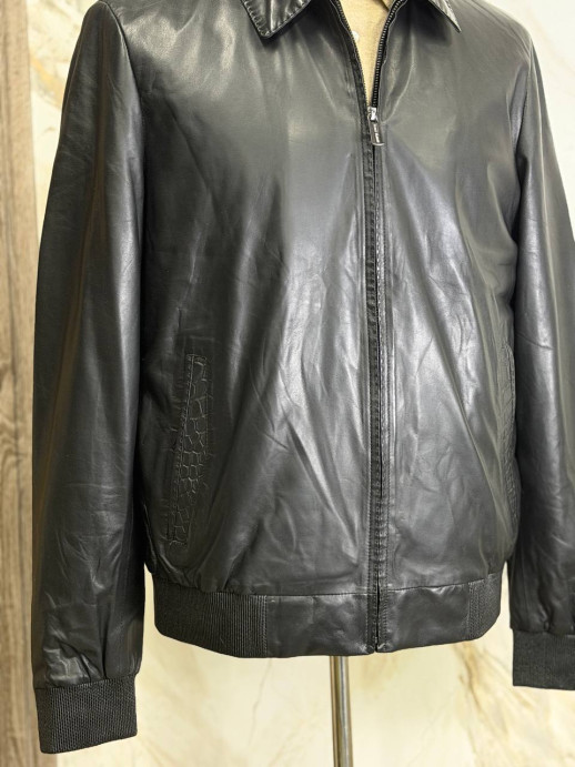 Кожаная куртка Franck Nomani со вставками кожи 6399 1