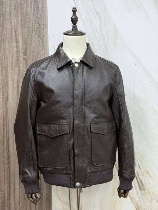 Кожаная куртка Brunello Cucinelli 28524