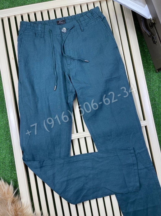 Льняные брюки Brioni 15225