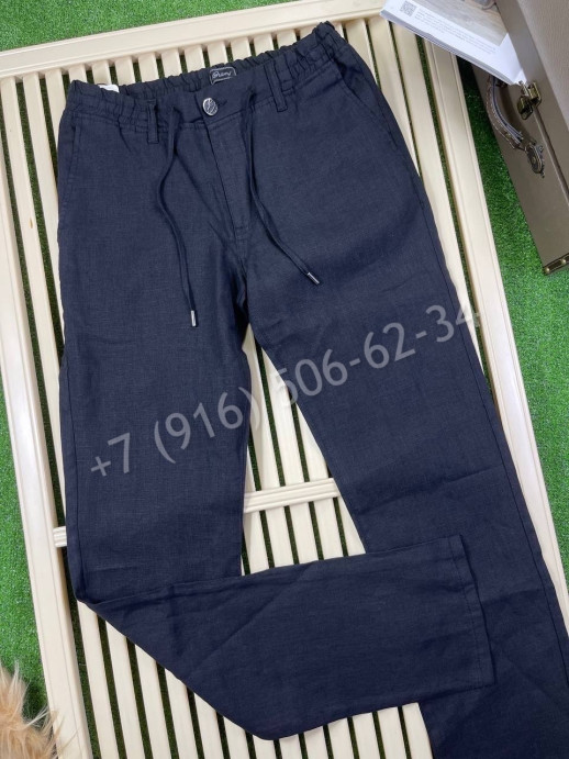 Льняные брюки Brioni 15225