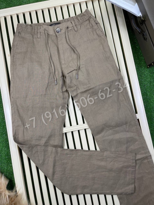 Льняные брюки Brioni 15225