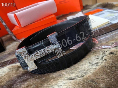 Ремень Hermes из кожи крокодила 23516