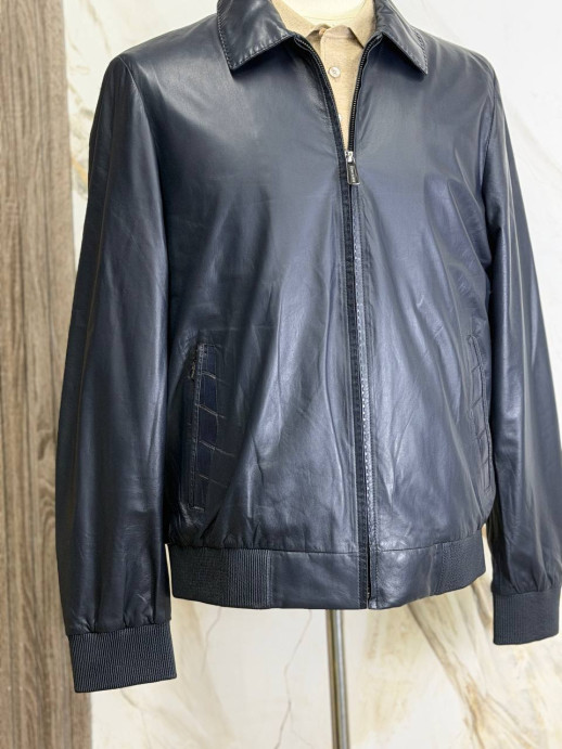 Кожаная куртка Franck Nomani со вставками кожи 6399 2