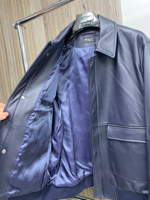Кожаная куртка Kiton 16008