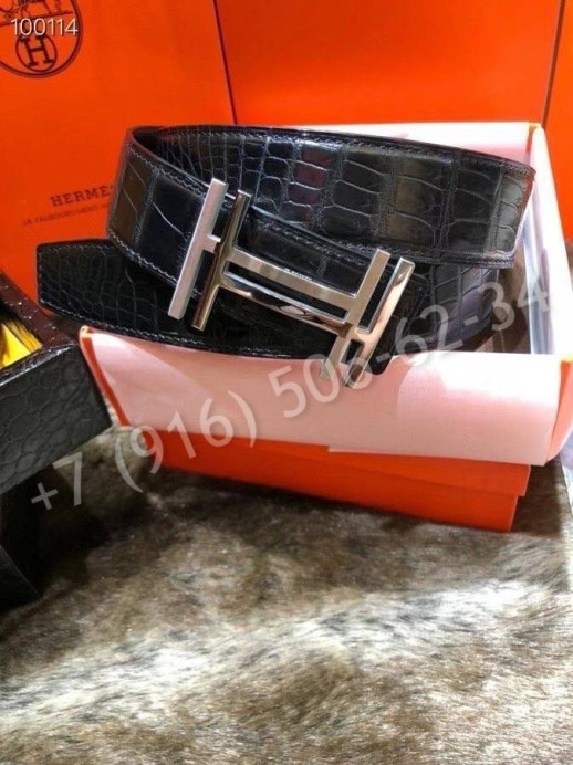 Ремень Hermes из кожи крокодила 23519
