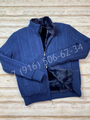 Вязаный кардиган Loro Piana (мех бобра) 21751